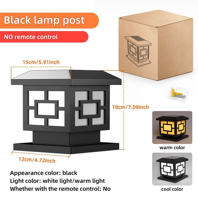 Solar Powered Fence Post Cap Lights HighBrightness Outdoor Lighting Decor With Dual Color Modes 7