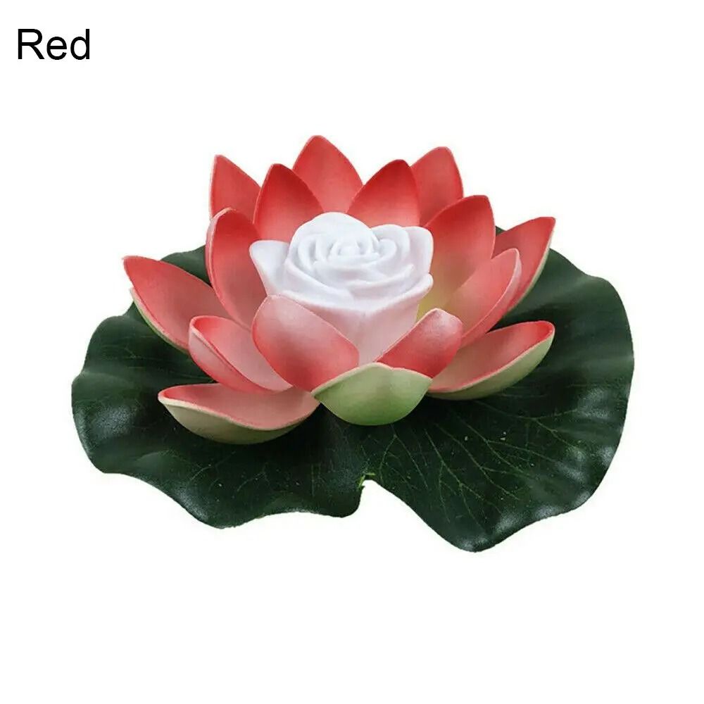 RGB LED Floating Lotus Light Waterproof Fountain Pool Flower Lamp For Garden Decor 9