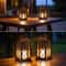 Solar Hanging Lantern Flickering Flameless Candle Waterproof LED Outdoor Light 4