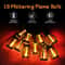 10Bulb Flickering Flame Solar String Lights Waterproof Outdoor Halloween Yard Patio Decor 4