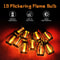 10Bulb Flickering Flame Solar String Lights Waterproof Outdoor Halloween Yard Patio Decor 4