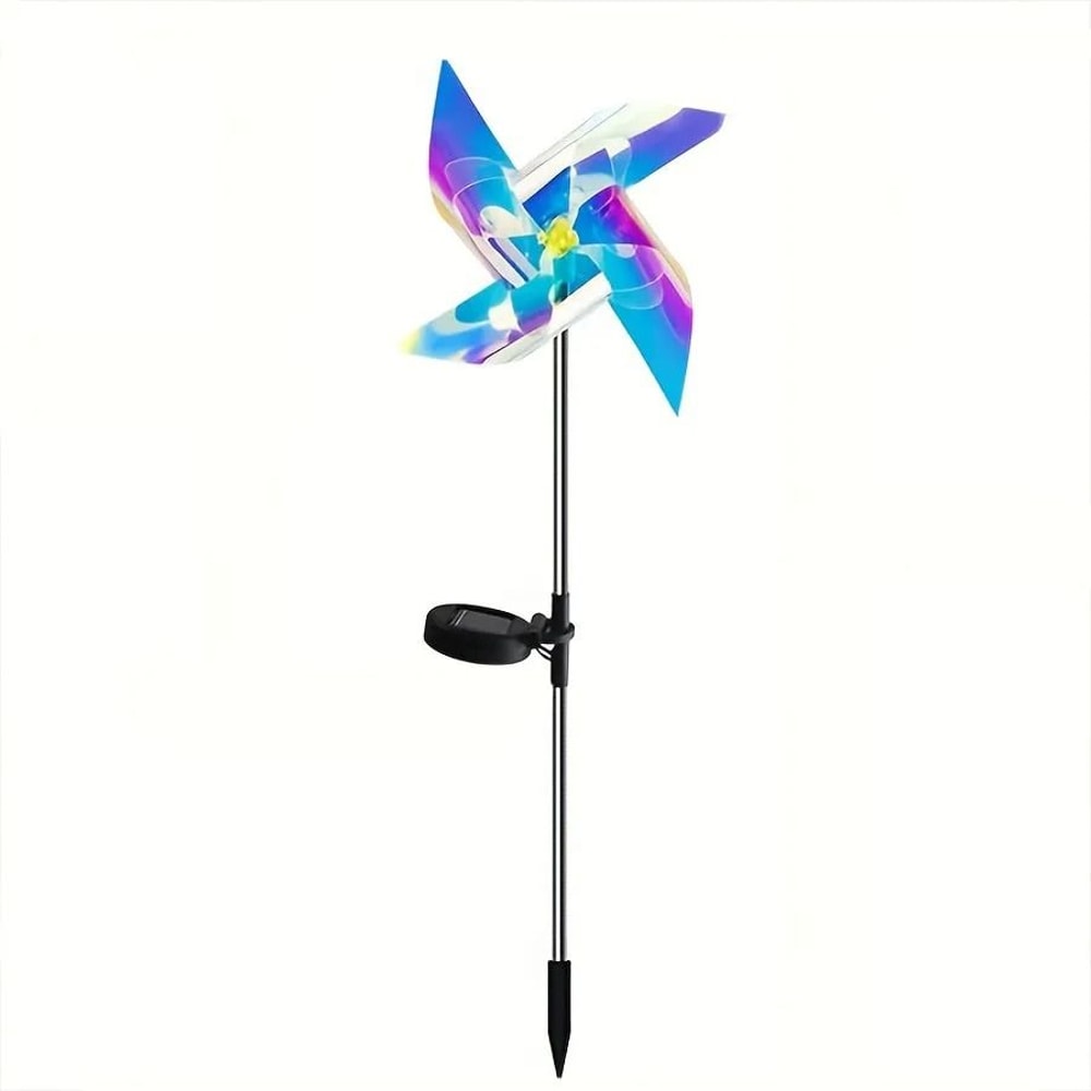 Solar Laser Magic Color Windmill Lamp Luminous LED Windmill For Outdoor Courtyard Lawn 6