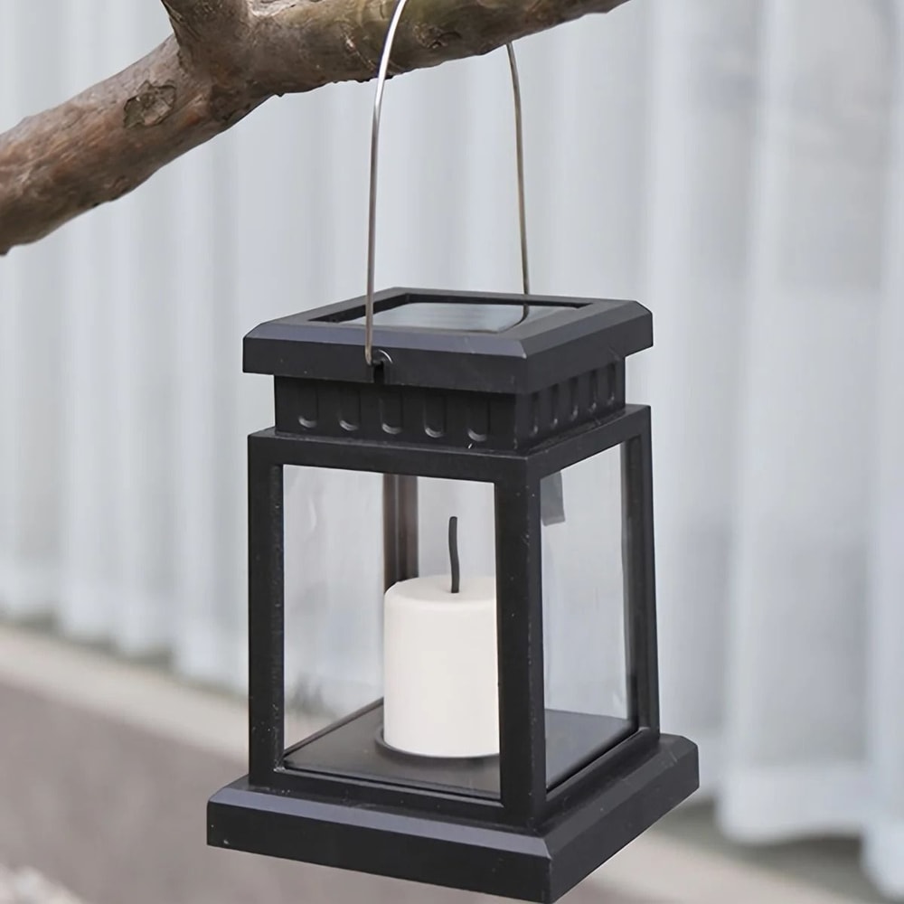 Solar Retro Palace Lantern Waterproof Hanging Flameless Candle Lamp For Gardens Patios 5