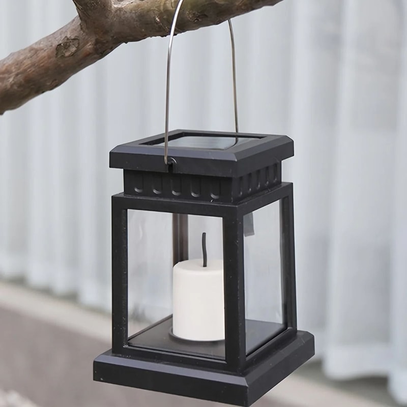 Solar Retro Palace Lantern Waterproof Hanging Flameless Candle Lamp For Gardens Patios 5