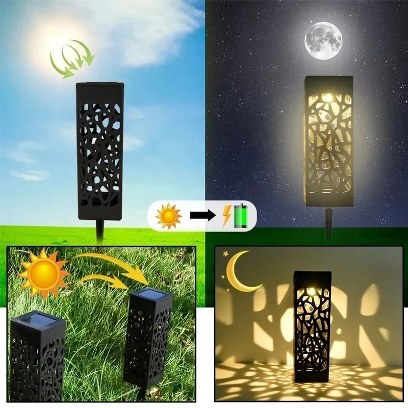 Retro Solar Lawn Light Waterproof IP65 Outdoor Landscape Lamp For Pathways Yards 2
