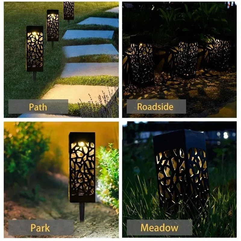 Retro Solar Lawn Light Waterproof IP65 Outdoor Landscape Lamp For Pathways Yards 4