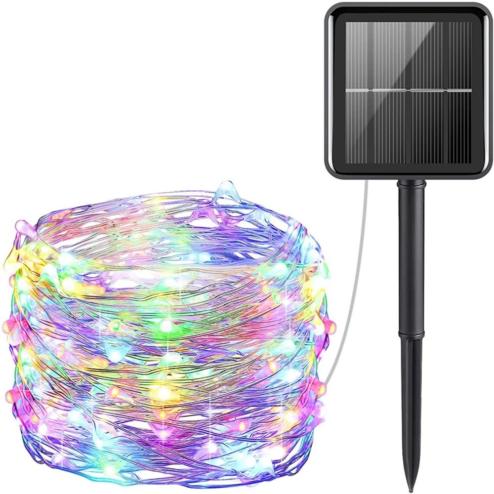 100LED Solar Fairy String Lights 12m Waterproof Outdoor Twinkle Lights For Gardens Weddings 7