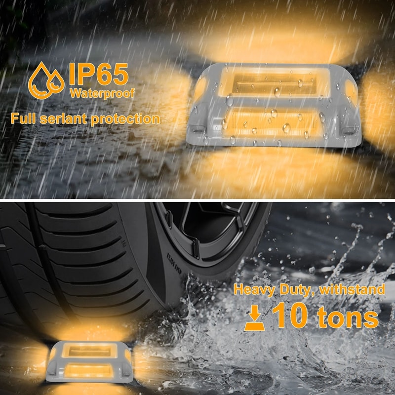 HeavyDuty Solar Ground Deck Light IP65 Waterproof 16LED Driveway Step Marker 4