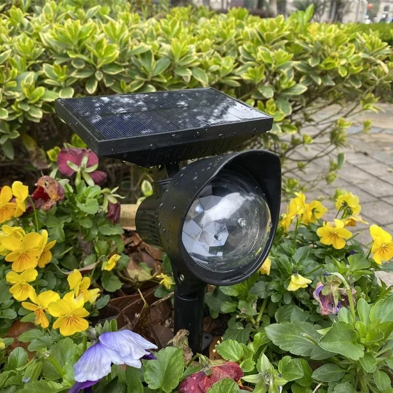Solar Rotating RGB Projection Lamp Waterproof Outdoor Garden Lawn Atmosphere Light 1
