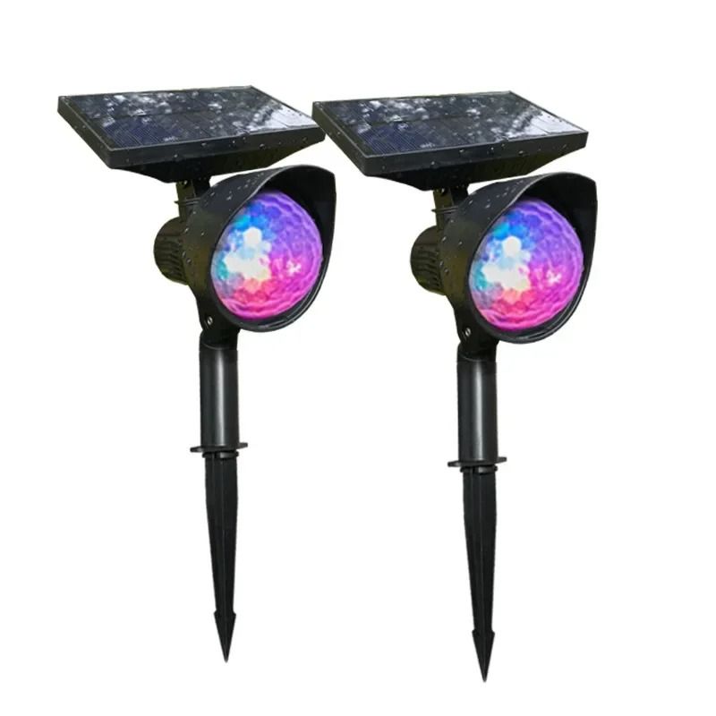 Solar Rotating RGB Projection Lamp Waterproof Outdoor Garden Lawn Atmosphere Light 5