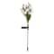 Solar Magnolia Garden Stake Lights IPP66 Waterproof Outdoor LED Holiday Floral Decor 6