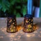 Solar Hollow Iron Hummingbird Lantern Waterproof Outdoor Courtyard Garden Projection Decor 1
