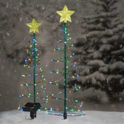 led solar wrought iron star christmas tree lights | waterproof outdoor patio & garden decorative lawn light