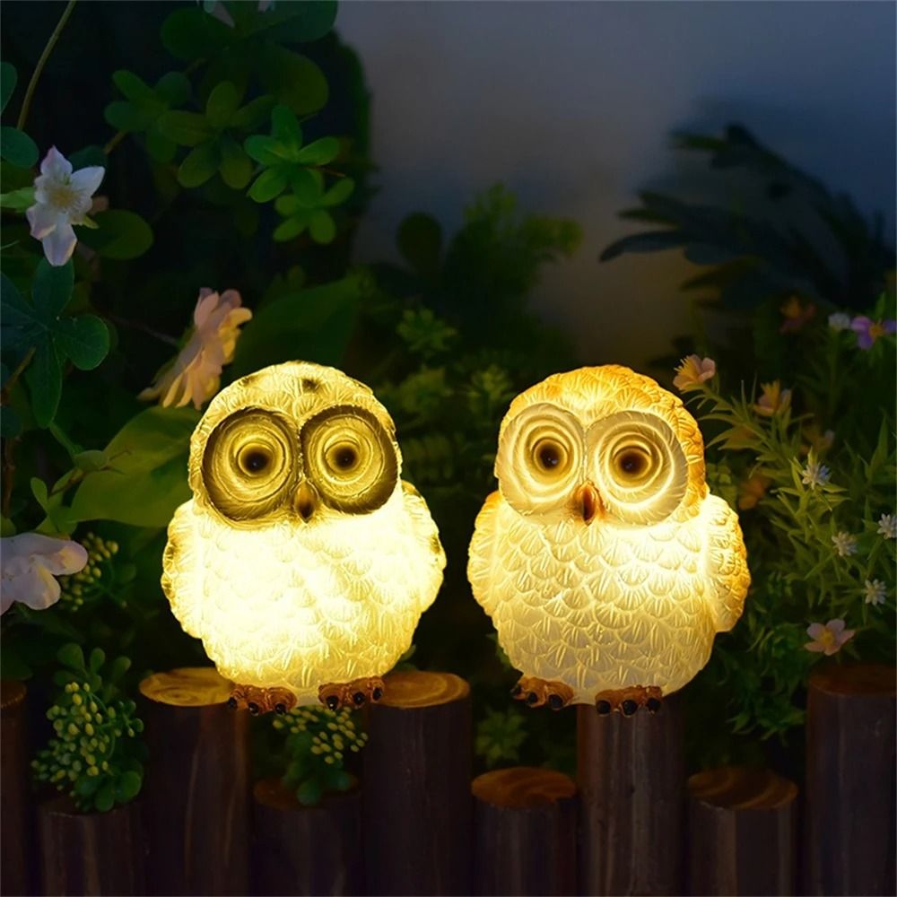 Solar Owl Garden Statue Light Waterproof Outdoor Decorative Landscape Ornament For Yards Pathways 2