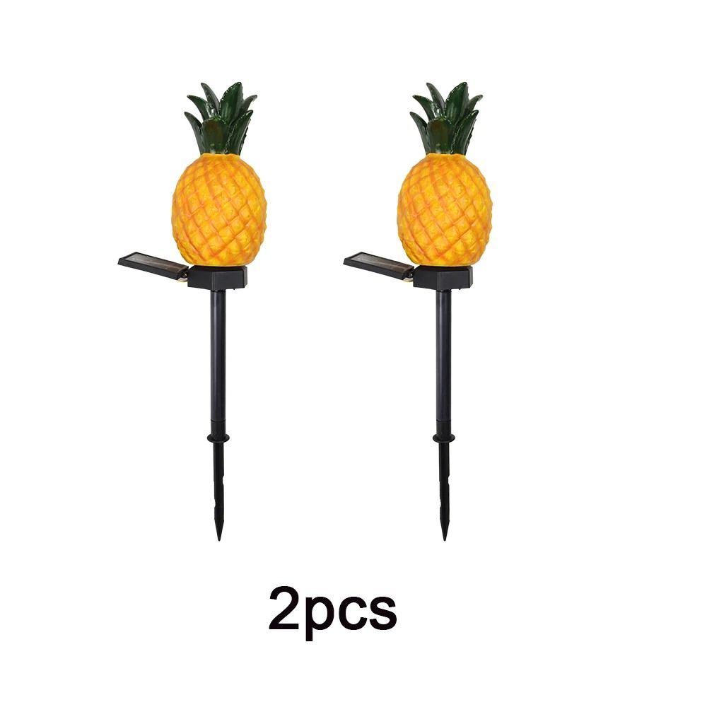LED Solar Pineapple Yard Lamp Waterproof Simulation Landscape Stake Light For Garden Lawn 7