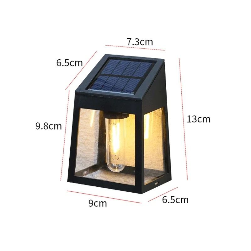 Solar Tungsten Wall Washer Light Outdoor Waterproof Pathway Fence Lamp For Garden Decoration 5