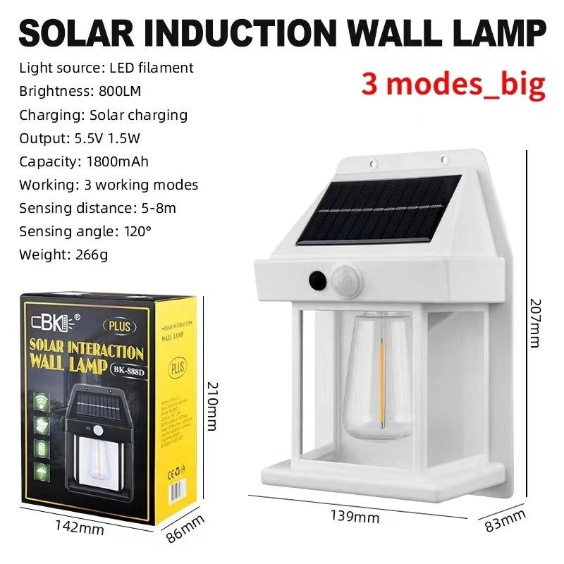 Solar Tungsten Wall Washer Light Outdoor Waterproof Pathway Fence Lamp For Garden Decoration 9