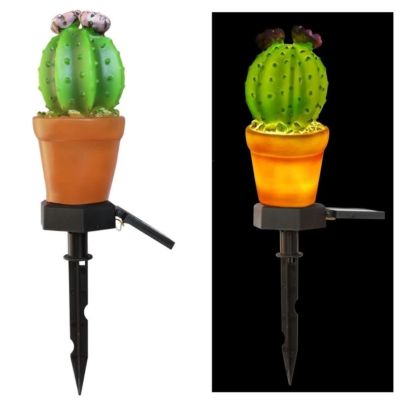 Solar Pineapple Cactus Garden Lights Waterproof Outdoor LED Simulation Landscape Stake Lamp 5