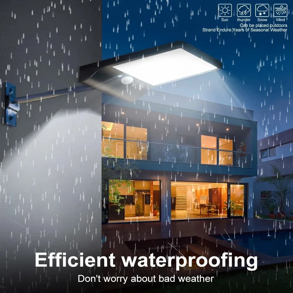 COB Solar Street Light IP65 Waterproof Human Body Sensor Outdoor Garden Path Lamp 1