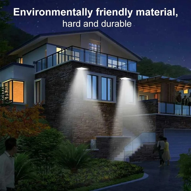 COB Solar Street Light IP65 Waterproof Human Body Sensor Outdoor Garden Path Lamp 2