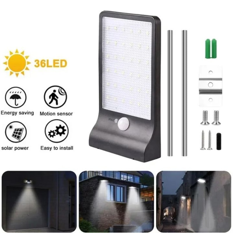 COB Solar Street Light IP65 Waterproof Human Body Sensor Outdoor Garden Path Lamp 6