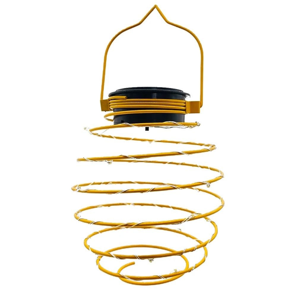 Solar Spiral Iron Art Lantern Decorative 20LED Hanging Fairy Lamp For Garden Patio 8