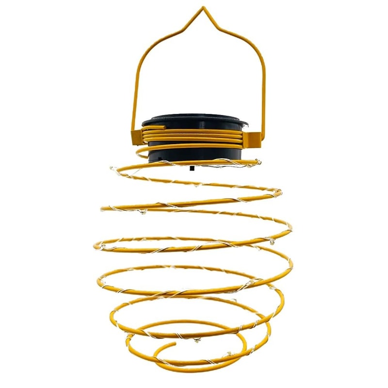 Solar Spiral Iron Art Lantern Decorative 20LED Hanging Fairy Lamp For Garden Patio 8