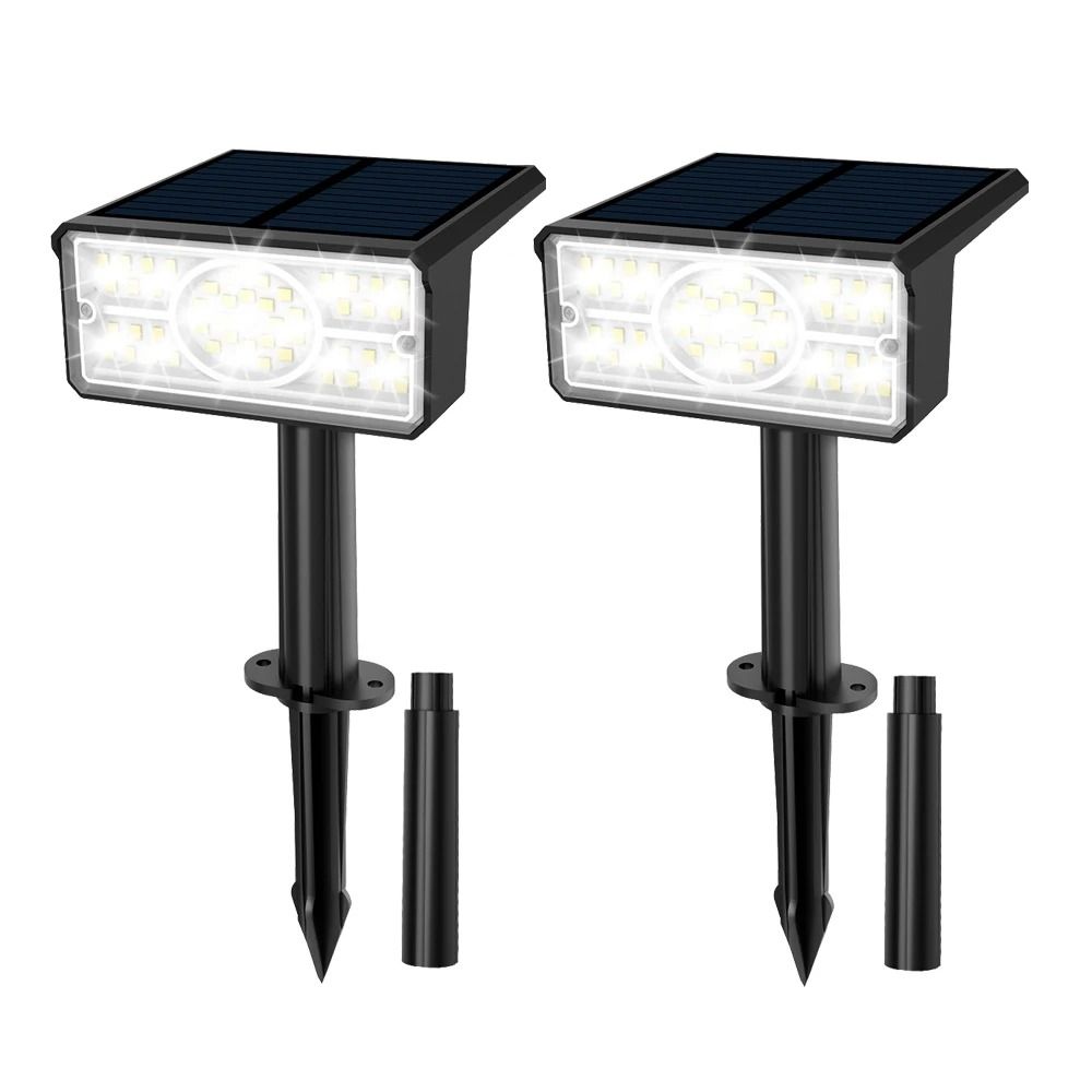 2Pack 49LED Solar Spotlights IP65 Waterproof Adjustable Outdoor Garden Wall Ground Lights 8