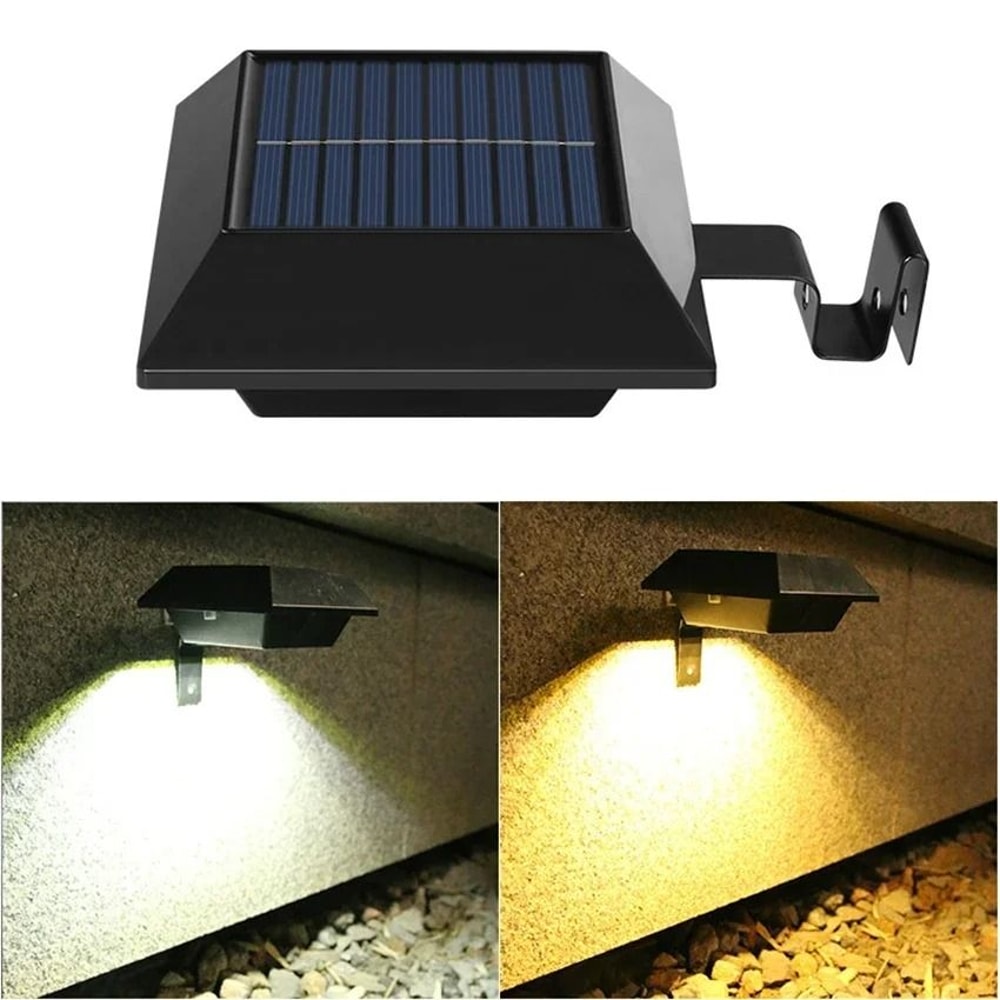 Solar LED Outdoor Security Street Light IP65 Waterproof DusktoDawn Flood Light For Patio Entryway 1