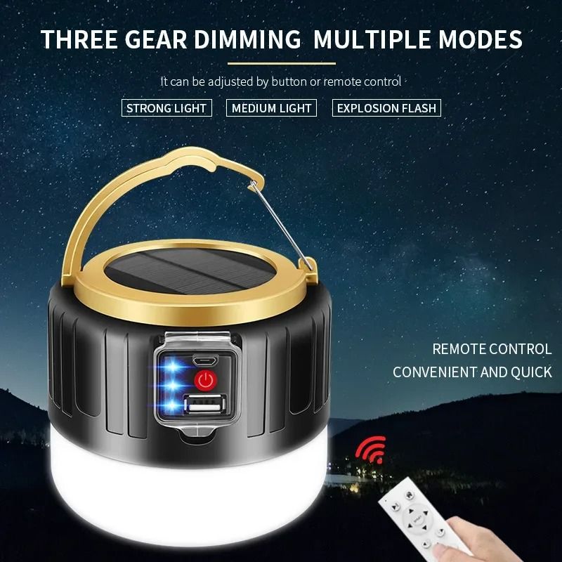 Portable Rechargeable Camping Lantern Waterproof LED Floodlight 7200mAh Power Bank For Outdoor Ex 2