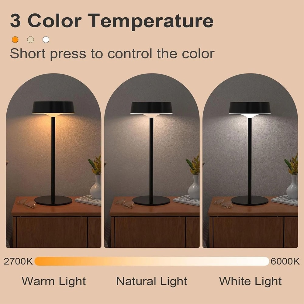 Solar Desk Lamp Portable Night Light DualCharging Table Lamp With 3 Color Temperatures For Bedroo 3