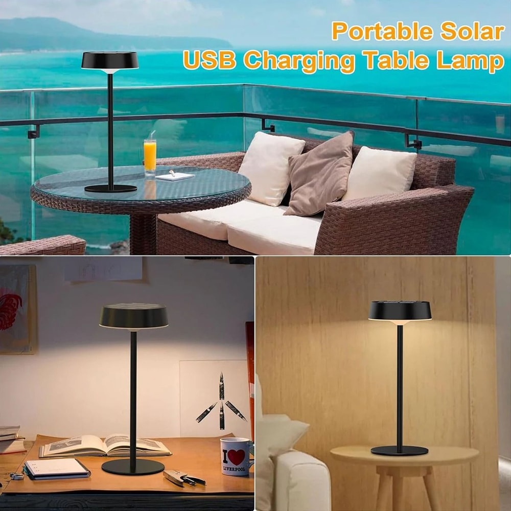 Solar Desk Lamp Portable Night Light DualCharging Table Lamp With 3 Color Temperatures For Bedroo 5