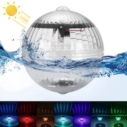 solar floating pond & pool light | waterproof 7-color changing led globe for outdoor water features