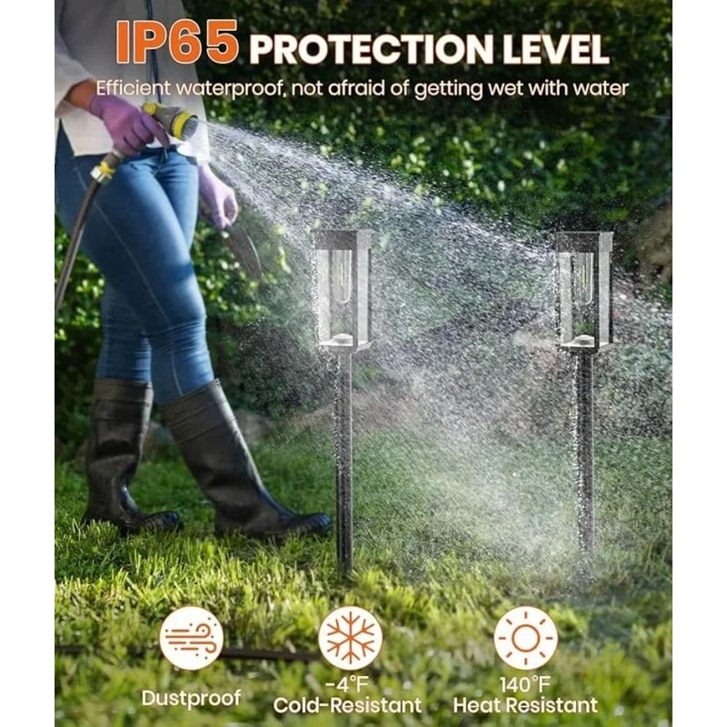 Solar Path Lights Outdoor IP65 Waterproof Garden Landscape Lighting For Patio Walkways Driveways 3