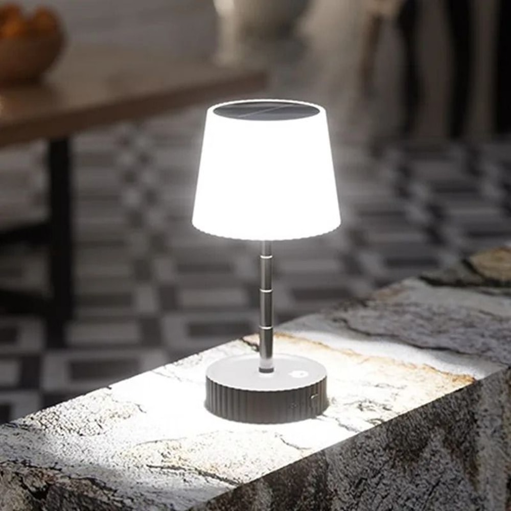 Mini Solar Folding Table Lamp Rechargeable 17LED Outdoor Night Light Desktop Floor Lamp 1