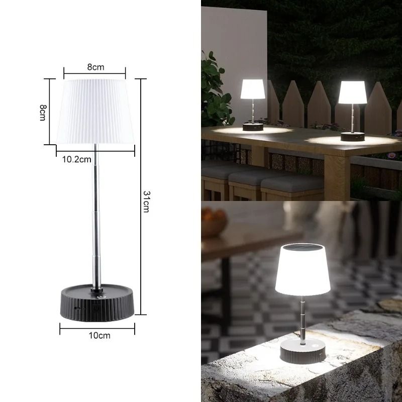 Mini Solar Folding Table Lamp Rechargeable 17LED Outdoor Night Light Desktop Floor Lamp 4