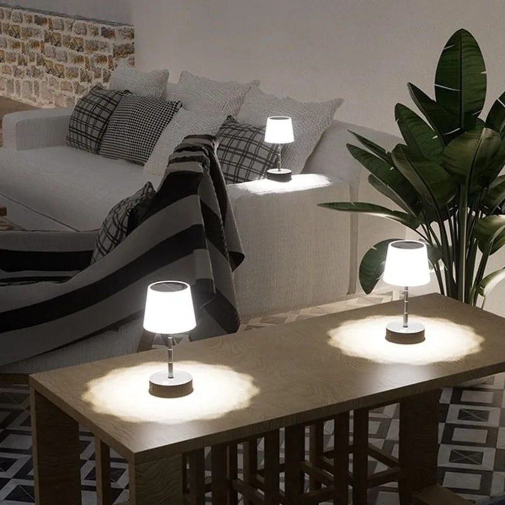 Mini Solar Folding Table Lamp Rechargeable 17LED Outdoor Night Light Desktop Floor Lamp 5