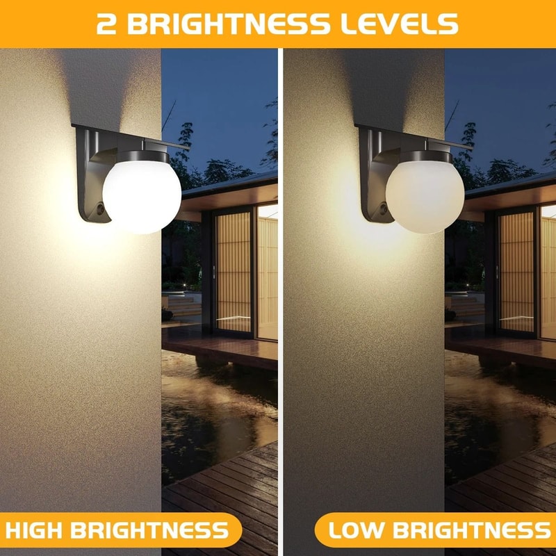 Solar Outdoor Wall Light IP65 Waterproof Adjustable Brightness Landscape Lighting For Garden Yard 3