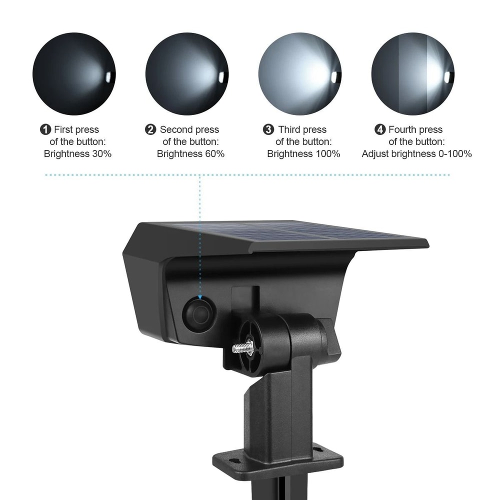 Solar Outdoor Spotlight IP65 Waterproof LED Garden Landscape Light For Driveway Patio Walkway 3