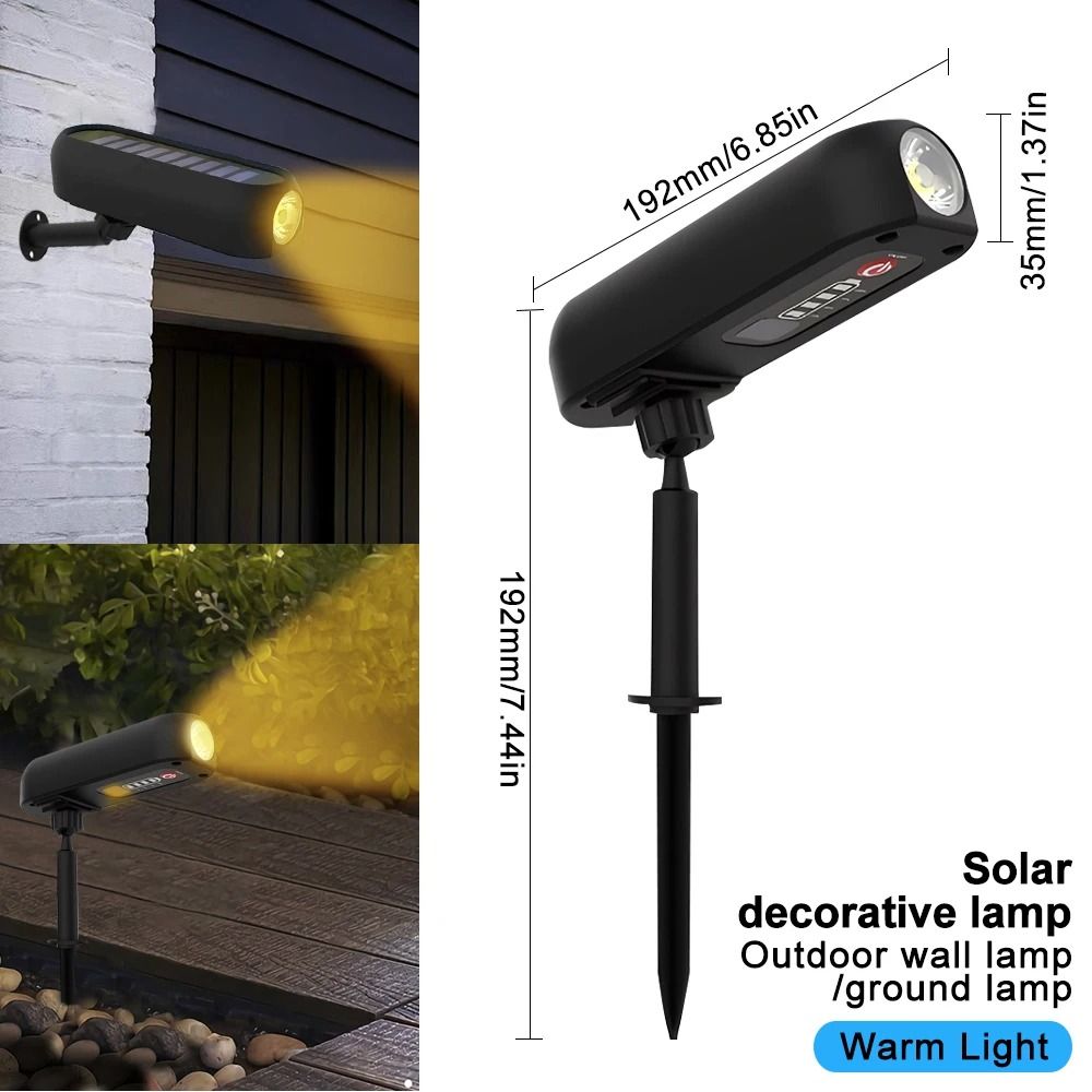 2in1 Solar Landscape Spotlight IP65 Waterproof LED Decorative Lamp With RedBlueGreen Light 7