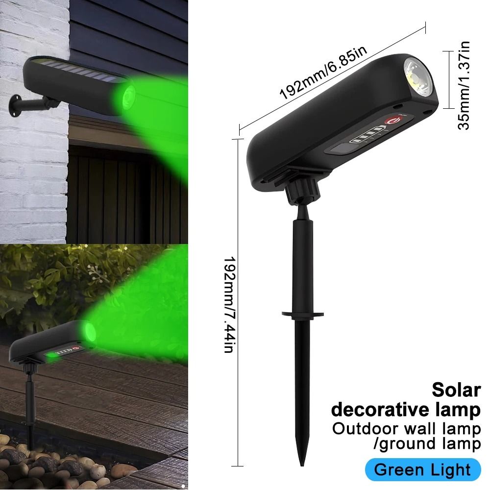 2in1 Solar Landscape Spotlight IP65 Waterproof LED Decorative Lamp With RedBlueGreen Light 8