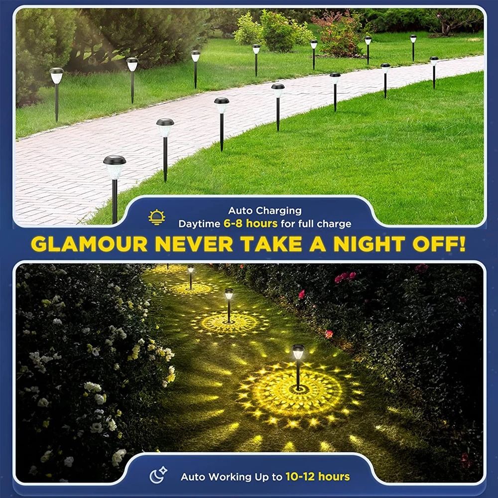 Super Bright Solar Pathway Lights IP65 Waterproof LED Landscape Lighting Decorative Garden Decor 2