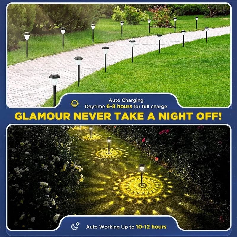 Super Bright Solar Pathway Lights IP65 Waterproof LED Landscape Lighting Decorative Garden Decor 2