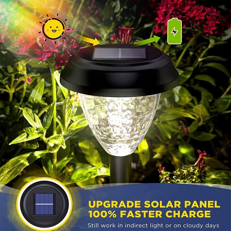 Super Bright Solar Pathway Lights IP65 Waterproof LED Landscape Lighting Decorative Garden Decor 3