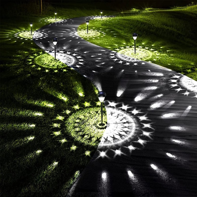 Super Bright Solar Pathway Lights IP65 Waterproof LED Landscape Lighting Decorative Garden Decor 6