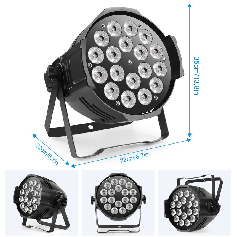 UKing 18 LED Par Stage Light 200W RGBW 4in1 DMX512 Professional Lighting For DJ Disco Parties 5