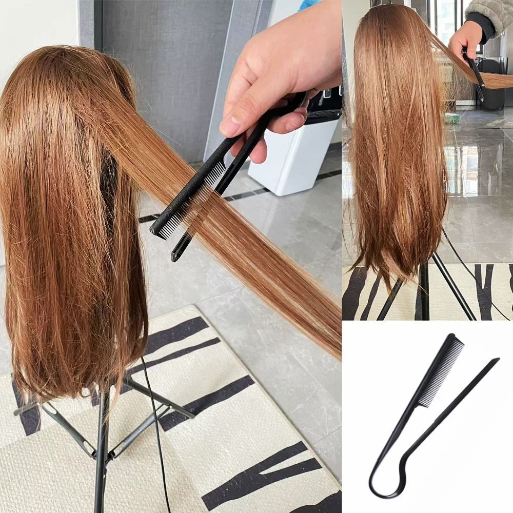 Hairdressing VComb Straightening Tool Professional Salon Splint Comb For Styling Wigs 5