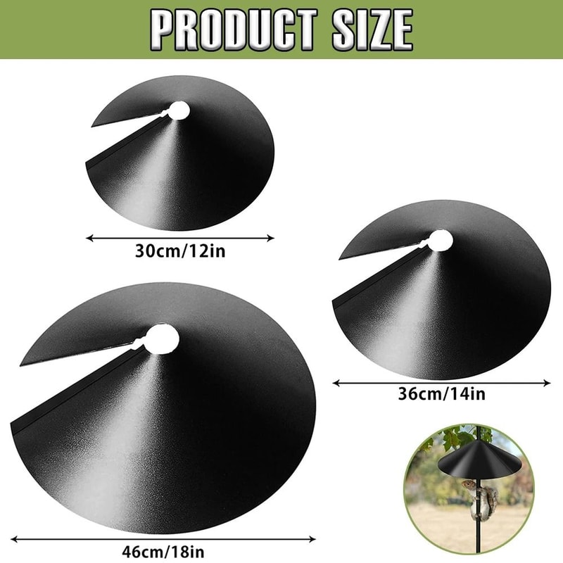 Wrap Around Squirrel Baffle Durable Plastic Bird Feeder Protection 1218 Inch Squirrel Proof Guard 2