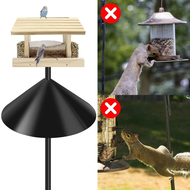 Wrap Around Squirrel Baffle Durable Plastic Bird Feeder Protection 1218 Inch Squirrel Proof Guard 4