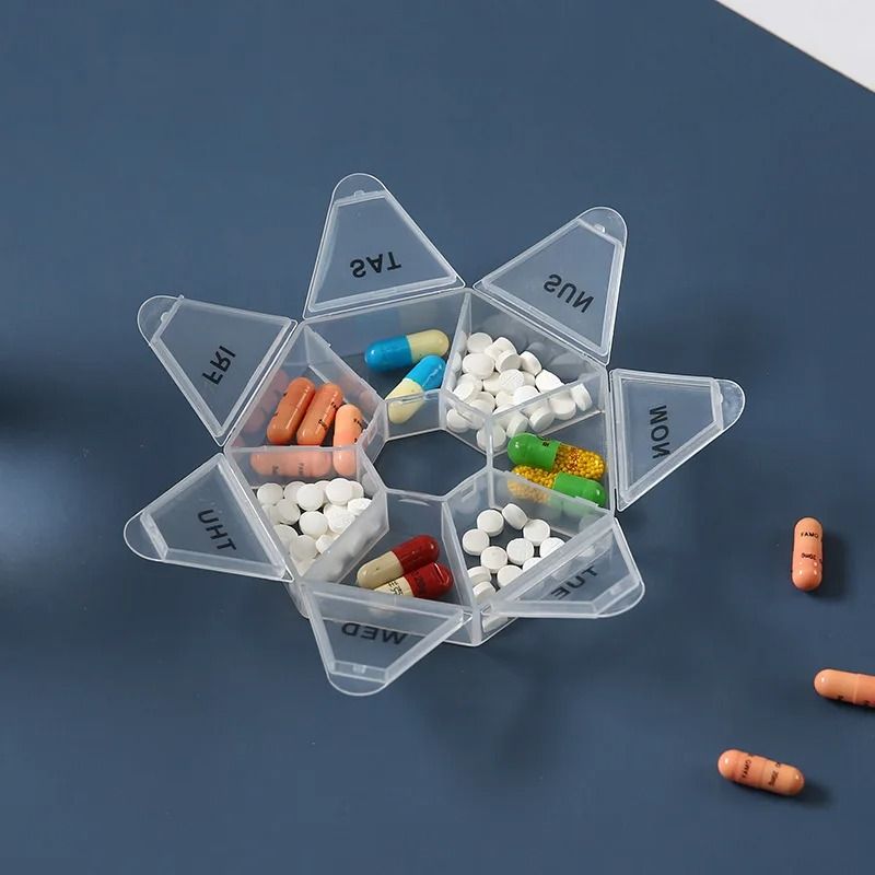 7Day Color Pill Case Portable Medicine Dispenser Travel Vitamin Tablet Organizer Container 4